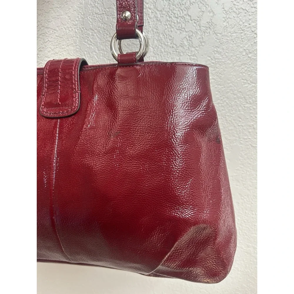 Coach H1276-F19711 SoHo Burgundy Patent Leather Large Carryall